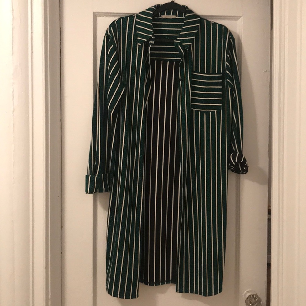 Sparkly Long button down shirt/dress